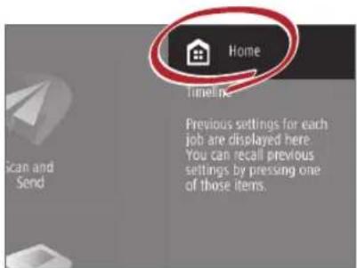CANON imageRUNNER ADVANCE C356P III - - Accessing the Home Screen - 1