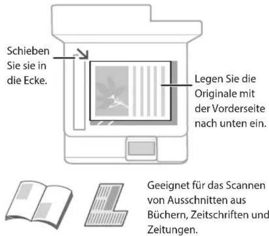 CANON WG7450Z - Einlegen von Originalen - 1