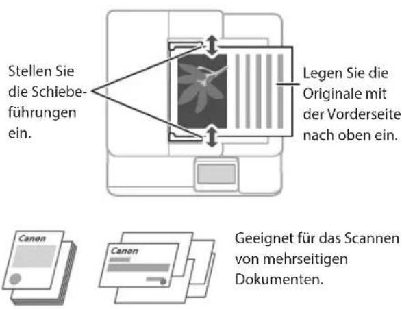 CANON WG7450Z - Einlegen von Originalen - 2