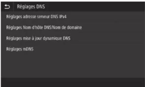 CANON WG7450Z - Réglage du DNS - 2
