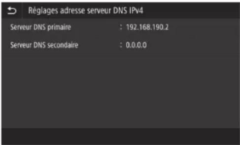 CANON WG7450Z - Réglage du DNS - 3