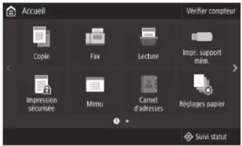 CANON WG7450Z - Test de communication avec le serveur de suivi - 1