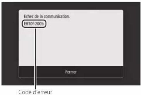 CANON WG7450Z - Si un message d'erreur apparaît - 1