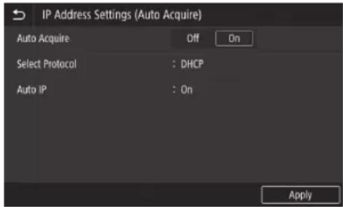 CANON WG7450Z - Schritt 3 Feste IP-Adresse einstellen Einstellen einer IPv4-Adresse - 4