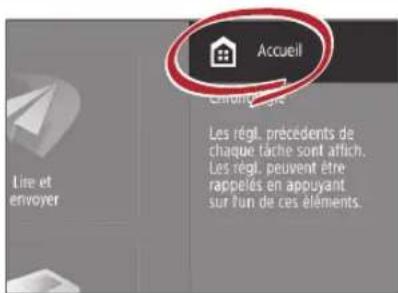 CANON imageRUNNER ADVANCE C256i III - Accès à l'écran Accueil - 1