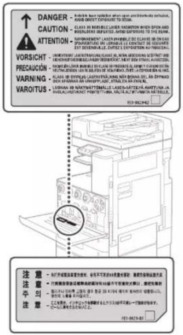 CANON imageRUNNER C3025 - Lasersicherheitsschild - 1
