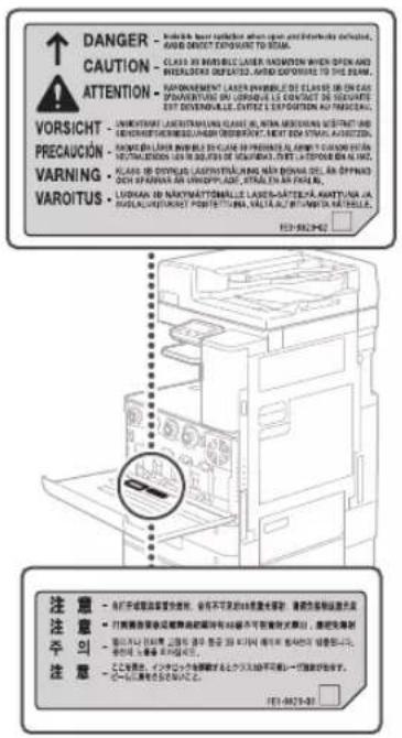 CANON imageRUNNER C3025 - Sécurité Relative au Laser - 1
