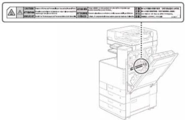CANON imageRUNNER C3025 - Lasersicherheitsschild - 2