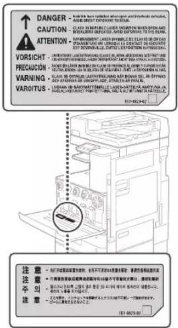 CANON imageRUNNER C3025 - Etichetta di sicurezza laser - 1