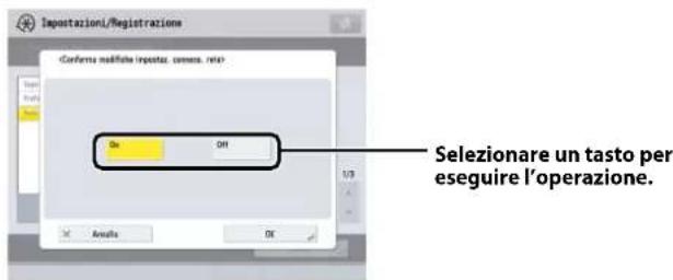 CANON imageRUNNER ADVANCE C5051i - Nella schermata Rete, premere [Conferma modifiche impostaz. conness. rete]→specificare i seguenti. - 1