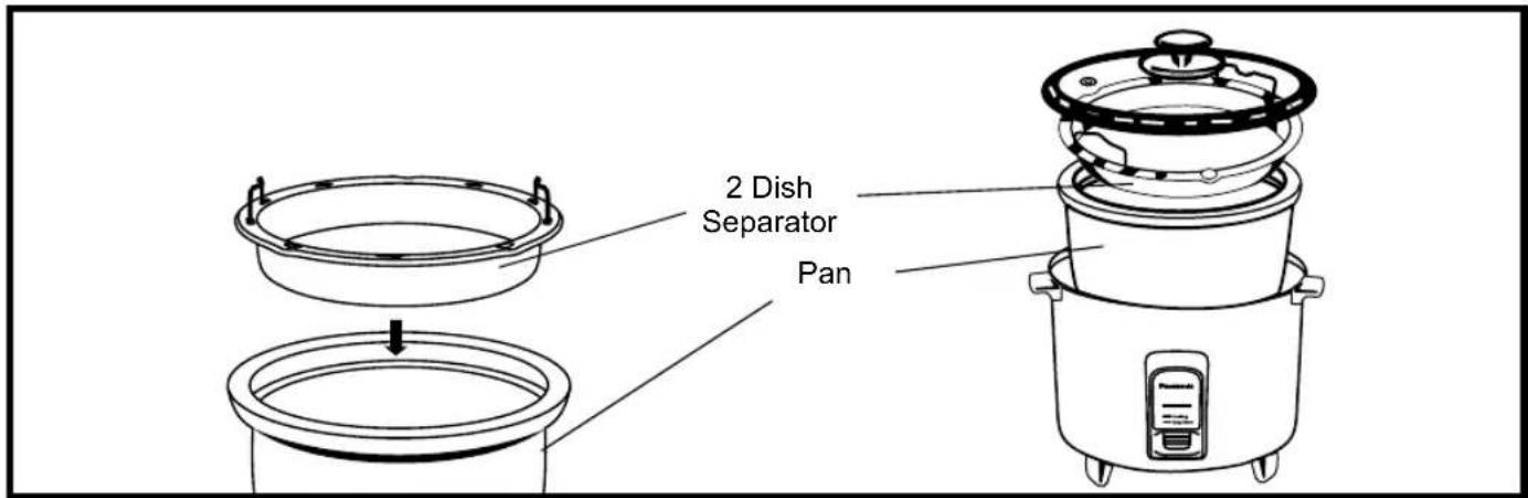 PANASONIC SR-Y22FGJ - HOW TO USE 2 DISH SEPARATOR - 1