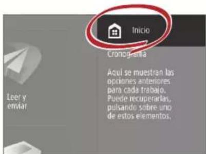 CANON imageRUNNER ADVANCE C475iZ III - - Acceso a la pantalla de Inicio - 1