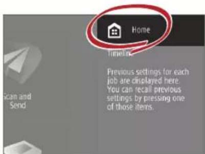 CANON imageRUNNER ADVANCE C475iZ III - - Accessing the Home Screen - 1