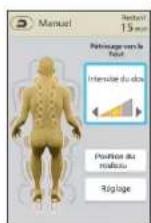 PANASONIC EP-MAF1 - Une fois l'analyse du corps terminée, le massage commence. Si vous sélectionnez Pétrissa - 2