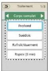 PANASONIC EP-MAF1 - Sélectionnez un traitement à partir du type sélectionné à l'étape 4. - 1