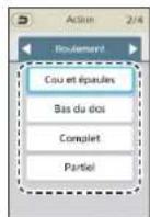PANASONIC EP-MAF1 - Sélectionnez une action à partir du type sélectionné à l'étape 4. - 2