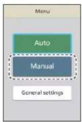 PANASONIC EP-MAF1 - Select "Manual" from the menu. - 1