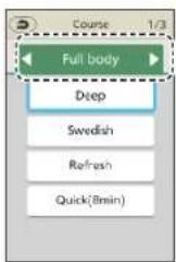 PANASONIC EP-MAF1 - Select the type of your desired auto course from "Full body", "Part focus" and "Action select". - 1