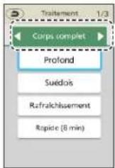 PANASONIC EP-MAF1 - Sélectionnez le type de traitement automatique souhaité parmi « Corps complet », « Partie du corps massée » et « Sélection d'action ». - 1