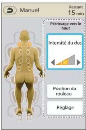 PANASONIC EP-MAF1 - Démarrage du massage et réglage selon les préférences - 5