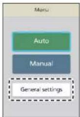 PANASONIC EP-MAF1 - Select "General settings" from the menu. - 1