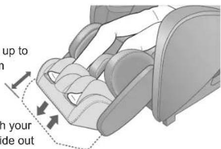 PANASONIC EP-MAF1 - Slide the sole massage section to your preferred position - 1