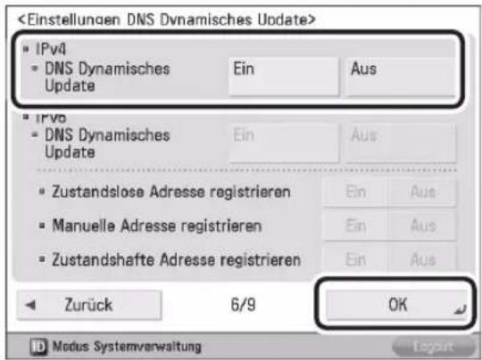 CANON imageRUNNER ADVANCE 400i - Aktivieren Sie  für  → Berühren Sie die Taste [OK]. - 1