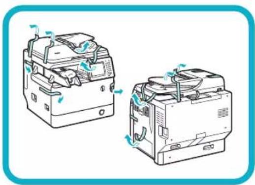 CANON imageRUNNER ADVANCE 400i - Trasporto della macchina sul luogo di installazione e rimozione dei materiali di imballaggio - 2