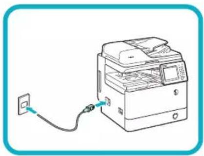 CANON imageRUNNER ADVANCE 400i - Branchement du cordon d'alimentation - 1