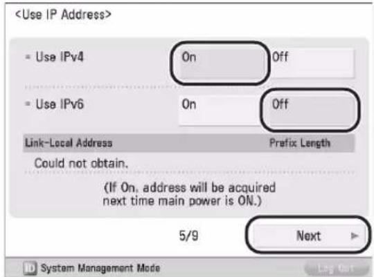 CANON imageRUNNER ADVANCE 400i - Setting an IP Address 06 - 1