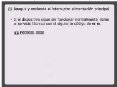 CANON imageRUNNER ADVANCE 400i - Mensaje de aviso al servicio técnico - 1