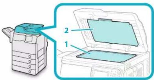 CANON imageRUNNER ADVANCE 400i - Cleaning the Platen Glass and Underside of the Feeder - 1
