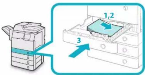 CANON imageRUNNER ADVANCE 400i - Cargue el papel en el casete.03 - 1