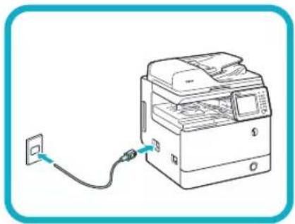 CANON imageRUNNER ADVANCE 400i - Collegamento del cavo di alimentazione - 1