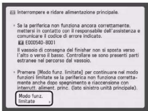 CANON imageRUNNER ADVANCE 400i - Messaggio di richiesta di un intervento di assistenza - 2