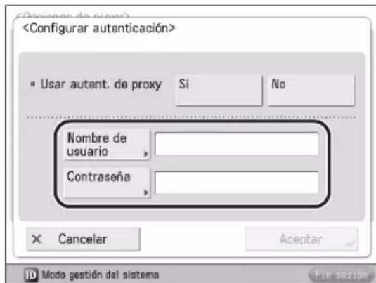 CANON imageRUNNER ADVANCE 400i - Establecer el servidor proxy08 - 2