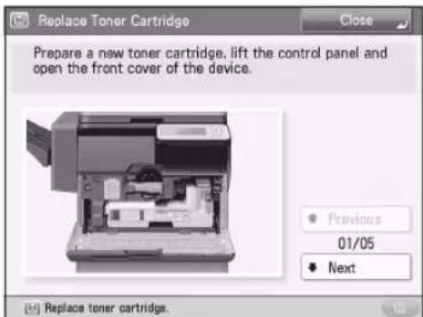 CANON imageRUNNER ADVANCE 400i - Replacing the Toner Cartridge - 2