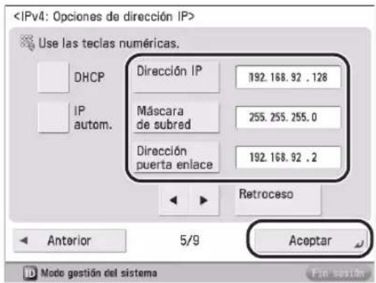CANON imageRUNNER ADVANCE 400i - Para la introducción manual: ● - 1