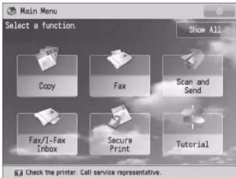 CANON imageRUNNER ADVANCE 400i - When the print or scan function does not operate normally: - 2