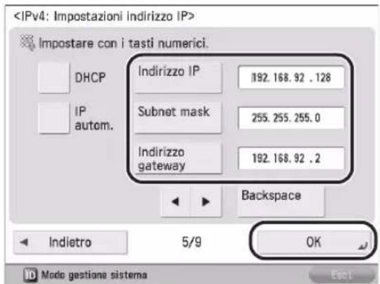 CANON imageRUNNER ADVANCE 400i - Per l'immissione manuale: ● - 1