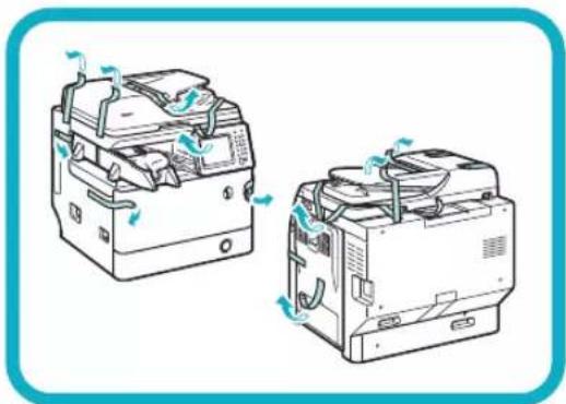 CANON imageRUNNER ADVANCE 400i - Desplazar el equipo hasta el lugar de instalación y retirar los materiales de embalaje - 2