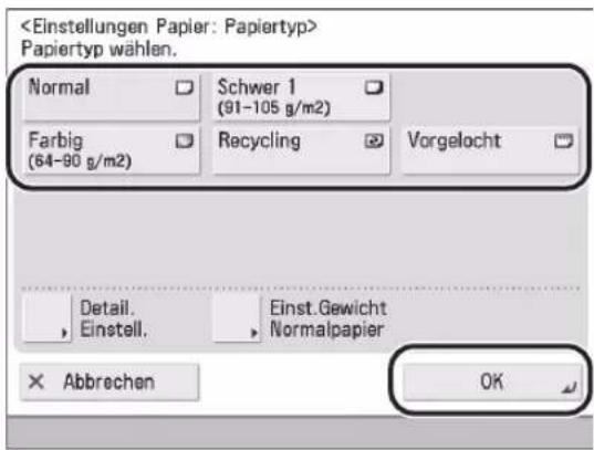 CANON imageRUNNER ADVANCE 400i - Speichern der Informationen zu dem 03 Papier, das beim Installieren des Systems eingelegt wurde - 2