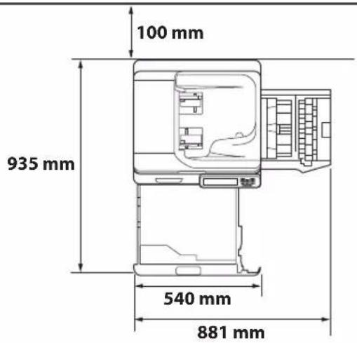CANON imageRUNNER ADVANCE 400i - Proporcione suficiente espacio de instalación - 1