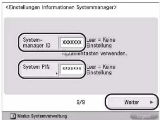 CANON imageRUNNER ADVANCE 400i - Definieren von Einstellungen zur 13 Systemverwaltung - 1