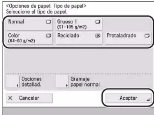 CANON imageRUNNER ADVANCE 400i - Guardar la información de papel que se cargó al instalar la máquina 03 - 2