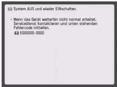 CANON imageRUNNER ADVANCE 400i - Serviceruf-Meldung - 1