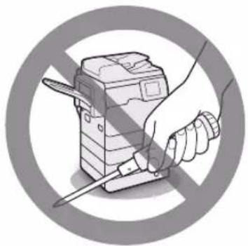 CANON imageRUNNER ADVANCE 400i - Precauciones de manejo - 1