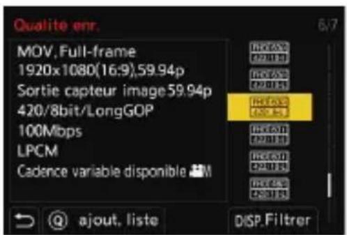 Qualite enr. MOV, Full-frame 1920x1080(16:9),59.94p Sortie capteur image 59.94p 420/8bit/LongGOP 100Mbps LPCM Cadence variable disponible M RRCX50 RRCX50 RRCX50 RRCX50 RRCX50 RRCX50 RRCX50 RRCX50 RRCX50 RRCX50 RRCX50 RRCX50 RRCX50 RRCX50 RRCX50 RRCX50 RRCX50 RRCN133 RRCN133 RRCN133 RRCN133 RRCN133 RRCN133 RRCN133 RRCN133 RRCN133 RRCN133 ajout, liste DISP.Filtrer