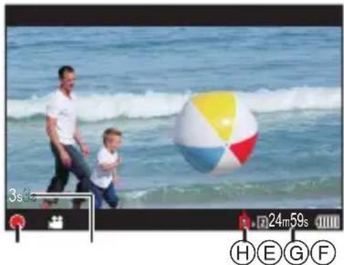 PANASONIC NN-SU66LS - Affichages d'écran pendant un enregistrement vidéo - 1