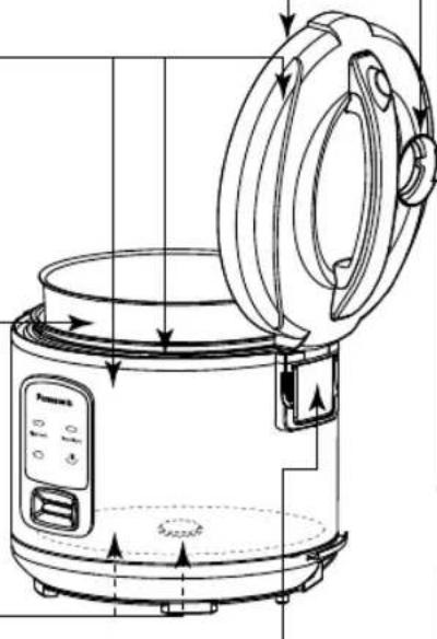 PANASONIC SR-JN185 - Plaque chauffante / Thermostat - 1